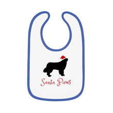 Load image into Gallery viewer, Newfie Santa Paws Baby Bib
